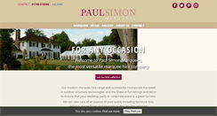 Desktop Screenshot of paulsimonmarquees.co.uk